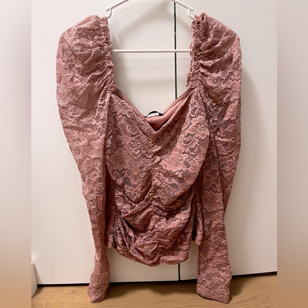 Mauve lace top